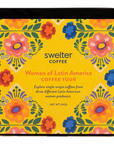 View of package front for women produced coffee tour across Latin America: Mexico,Guatemala, and Costa Rica