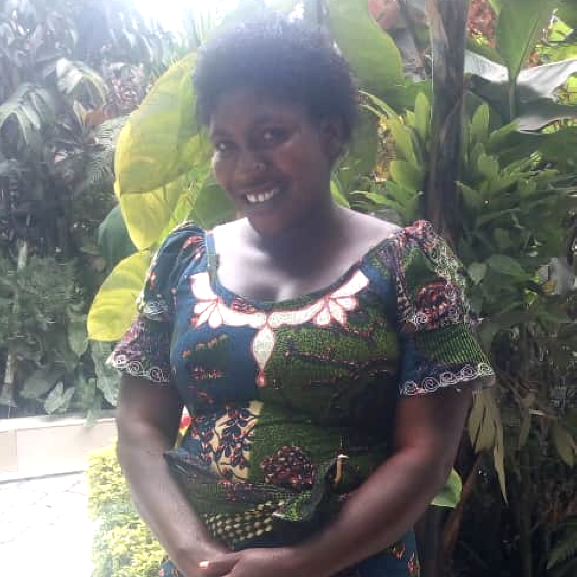 Woman producer Charlotte on her farm in the Democratic Republic of Congo